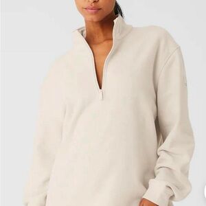Cream Quarter-Zip Pullover